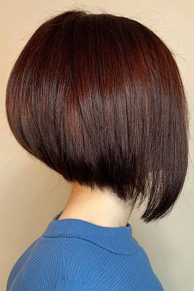 Angled Bob For Brunettes #invertedbob #bobhairstyle #bob