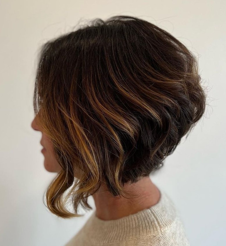 Angled Short Stacked Bob