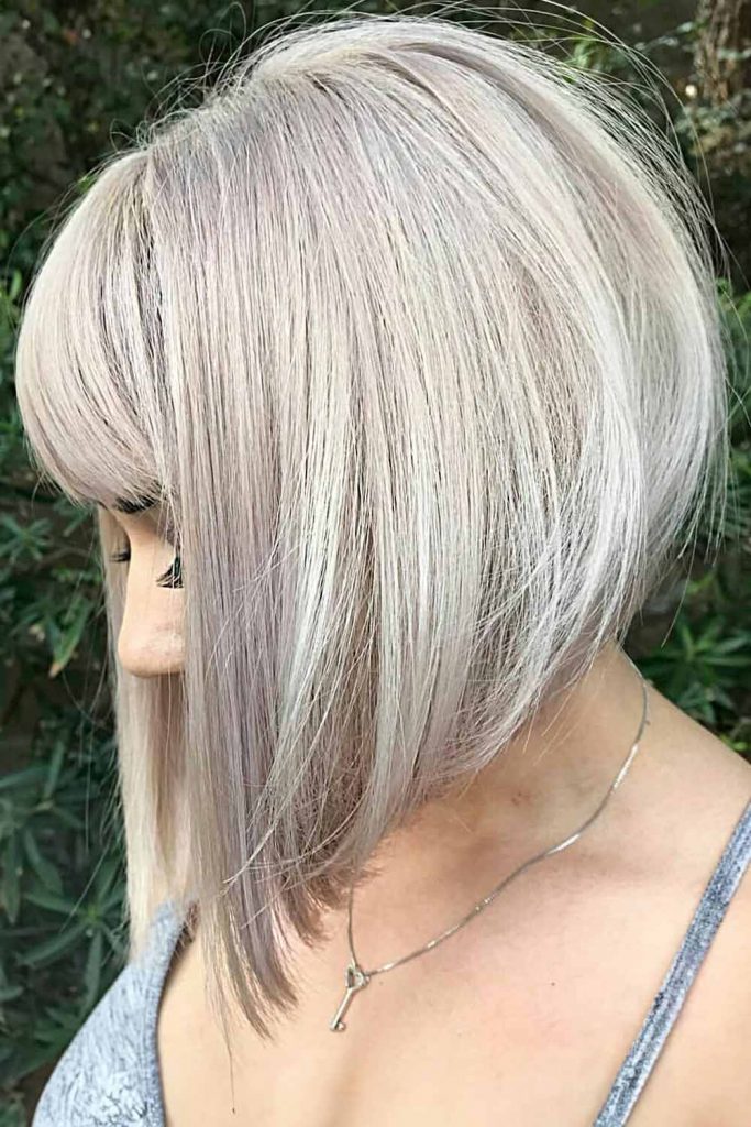 Ash Blonde Shaggy Inverted Bob #invertedbob #bobhairstyle #bob