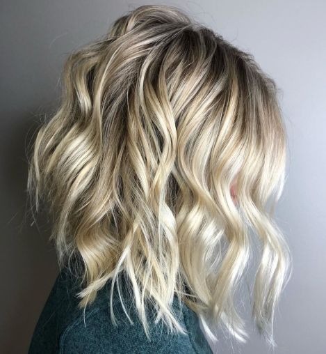 Blonde Bob With Beach Waves