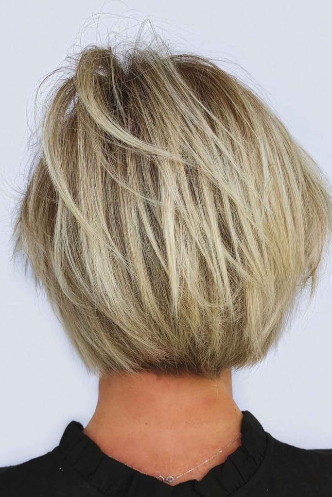 Blonde Round Bob