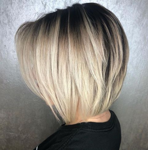 Blonde Tapered Bob