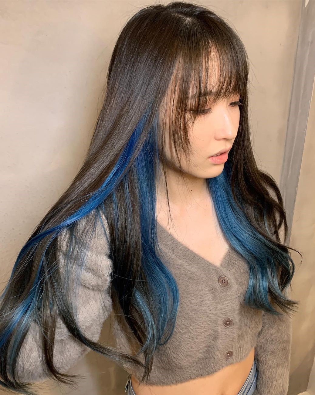 Blue Peekaboo Highlights