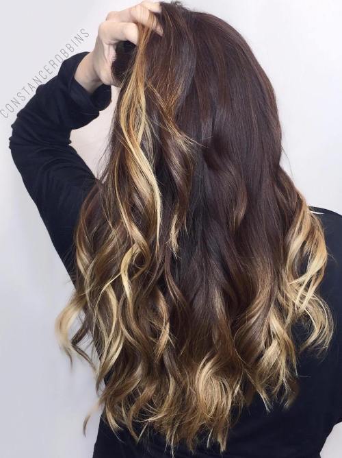 Brown Hair With Golden Blonde Highlights