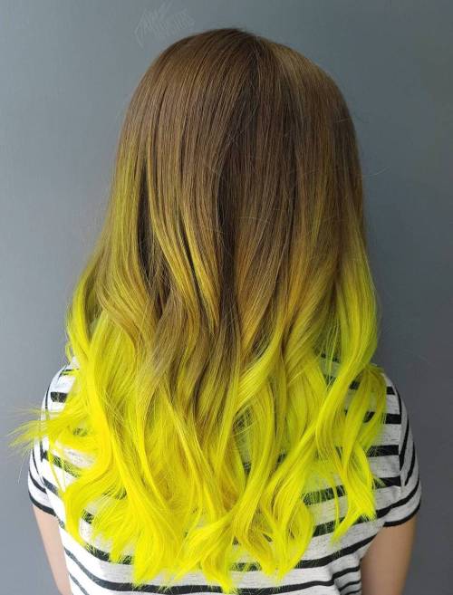 Brown To Yellow Ombre Hair