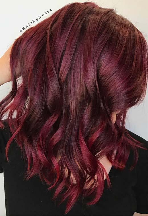 Burgundy Hair Color Shades: Wine/ Maroon/ Burgundy Hair Dye Tips