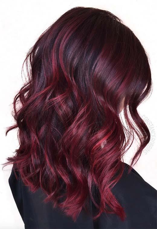 Burgundy Hair Color Shades: Wine/ Maroon/ Burgundy Hair Dye Tips