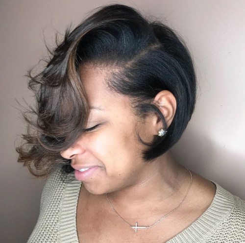 Captivating Short Bob Swept to Side