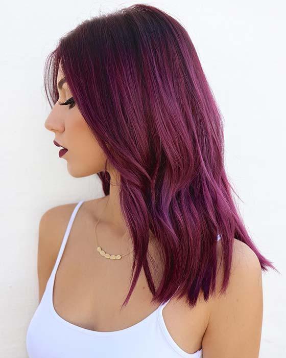 Chic Burgundy Hair Idea