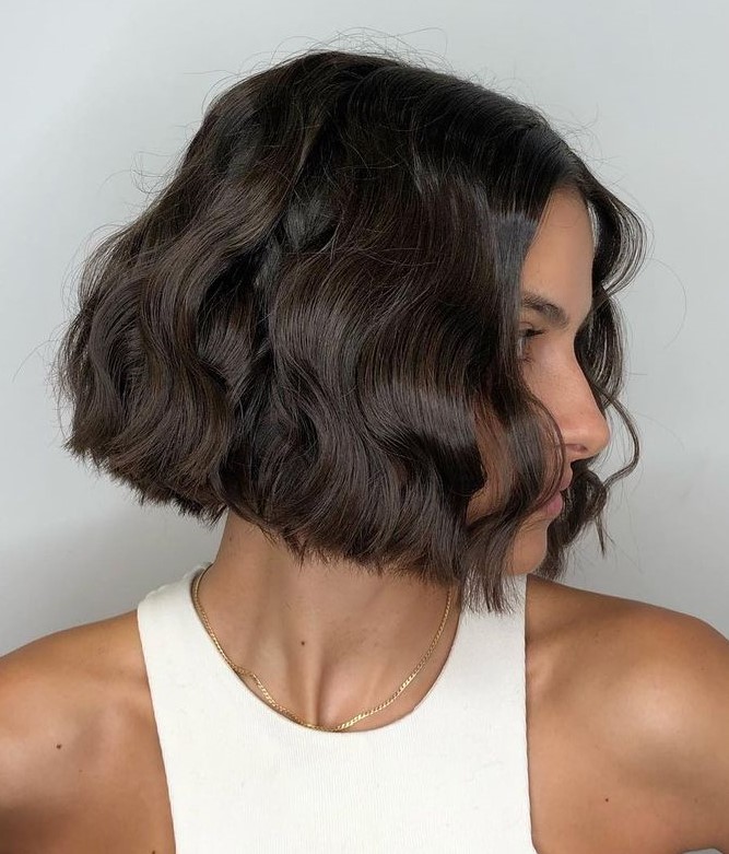 Chin Length Bob with Soft Waves