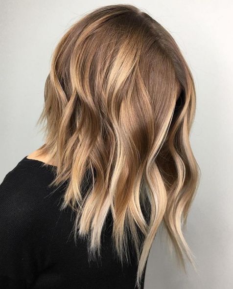 Choppy Caramel Blonde Lob