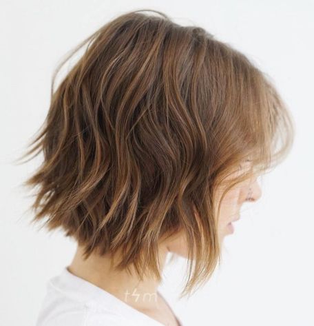 Choppy Wavy Bob For Fine Hair