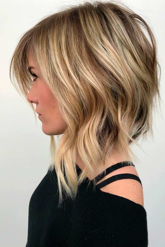 Choppy Wavy Lob For Fine Hair