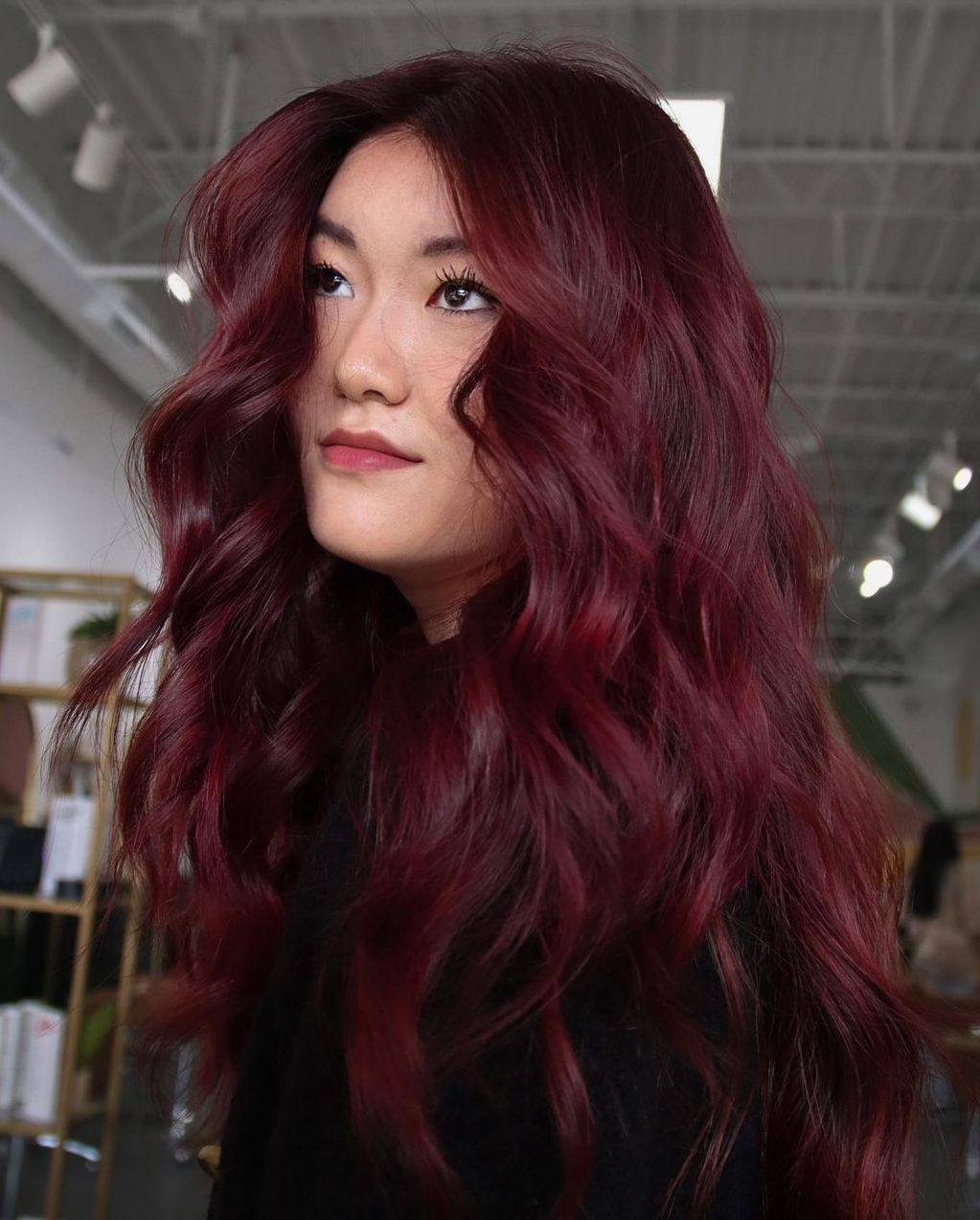 Dark Plum Red Hair Color