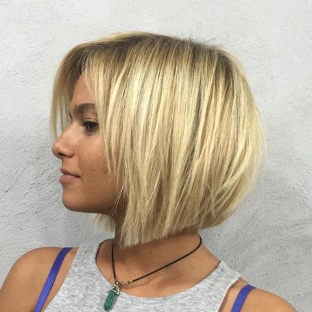 Golden Blonde Bob For Straight Hair