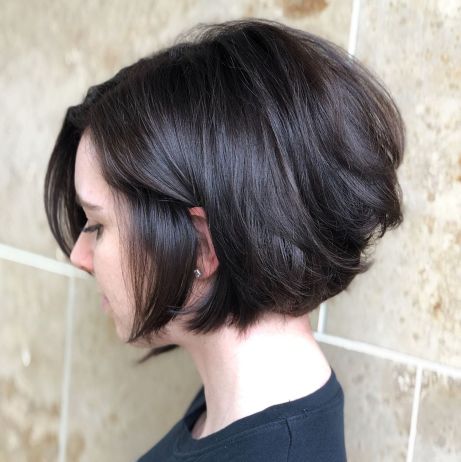 Jaw-Length Textured Brunette Bob