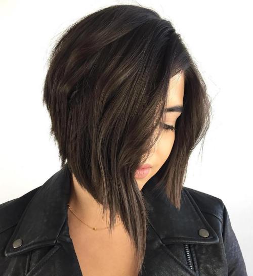 Layered Asymmetrical Brown Bob