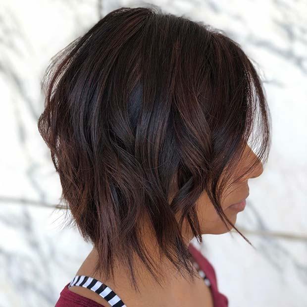 Layered Bob with Curls