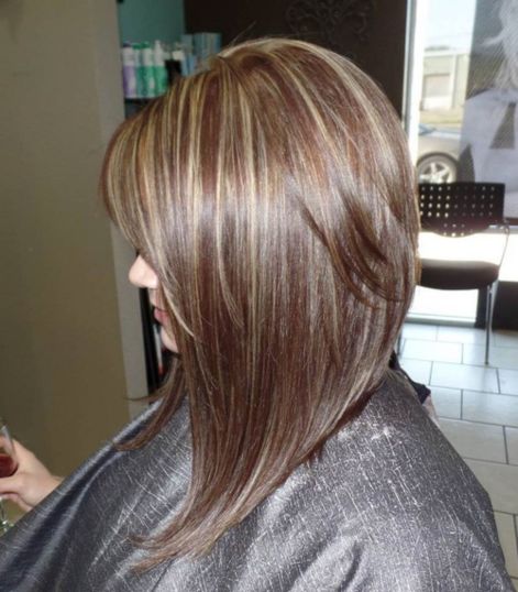 Long Layered Bob With Highlights