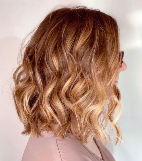 Medium Wavy Bob Hairstyle