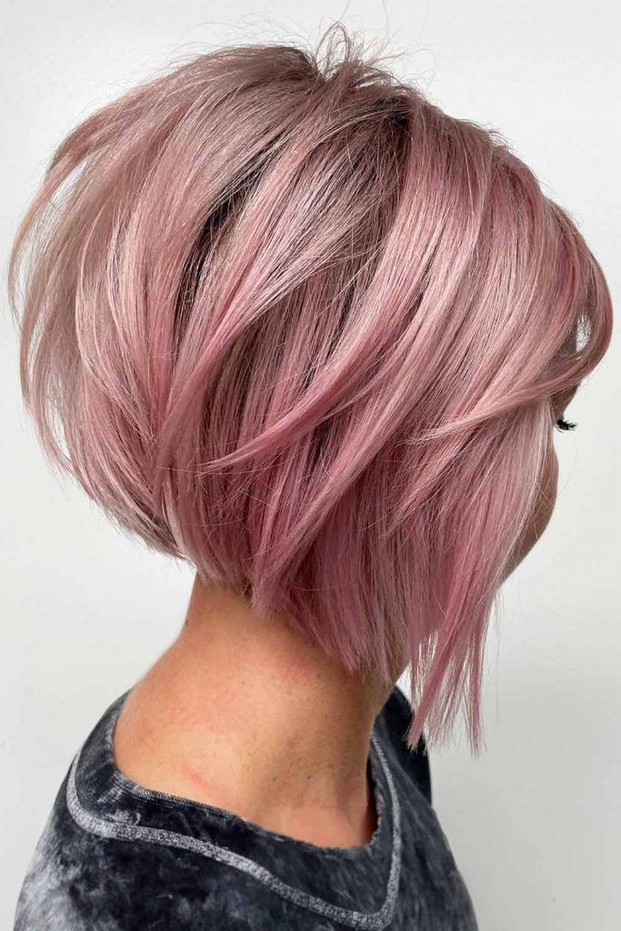 Pale Pink Bob #invertedbob #bobhairstyle #bob