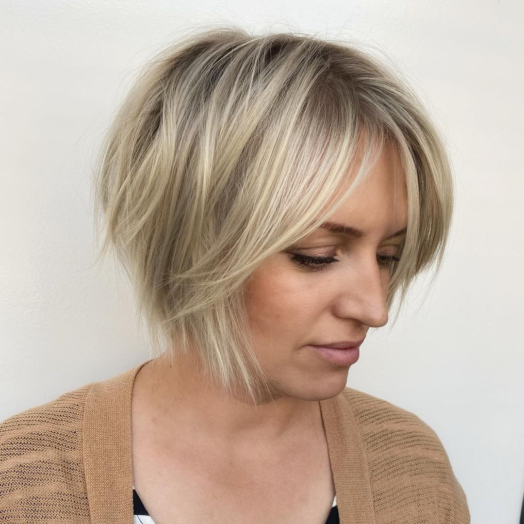 Platinum Blonde Pixie Bob for Fine Hair