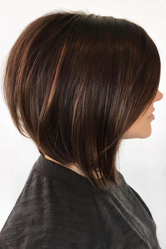 Reverse Bob With Long Bang #invertedbob #bobhairstyle #bob