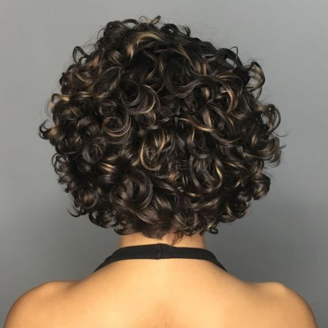 Shorter Curly Dark Brown Hairstyle