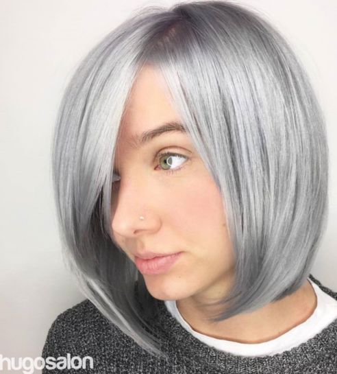 Sleek Gray Bob