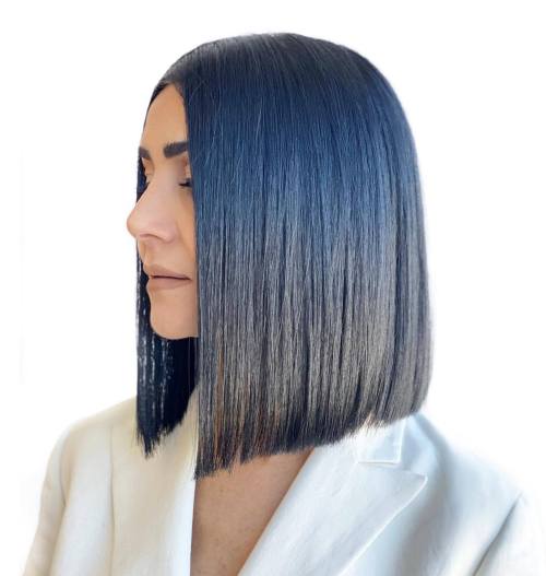 Sleek Lob for Fine Hair