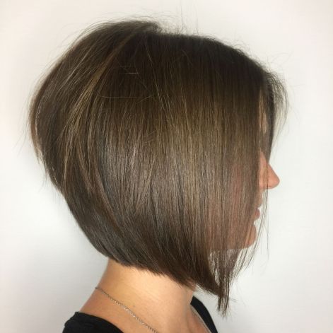 Sleek Stacked Brown Bob