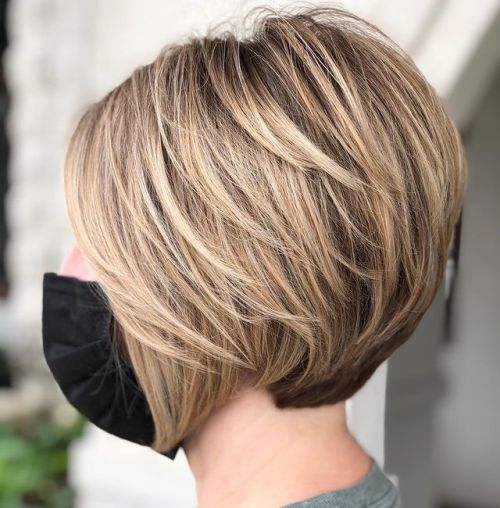 Stacked Pixie Bob with Wispy Blended Layers