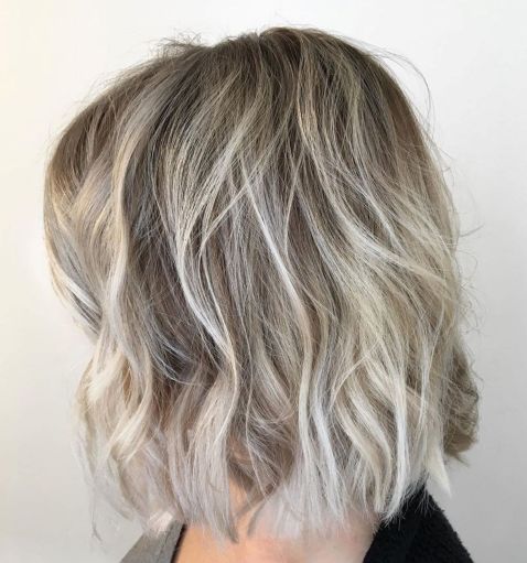 Textured Lob For Fine Hair