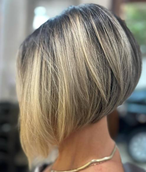 Undercut Bob with Bronde Highlights