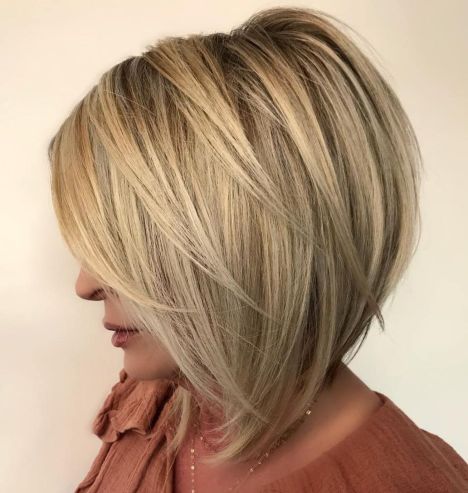 Warm And Cool Blonde Balayage Bob