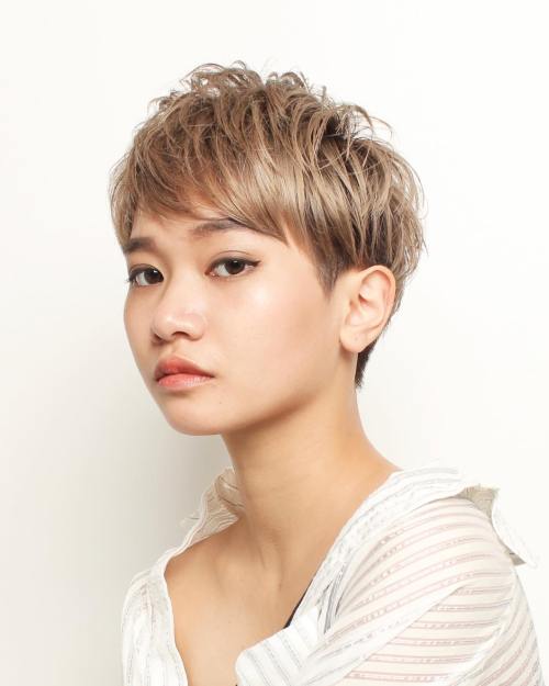 Ash Blonde Pixie for Straight Fine Hair