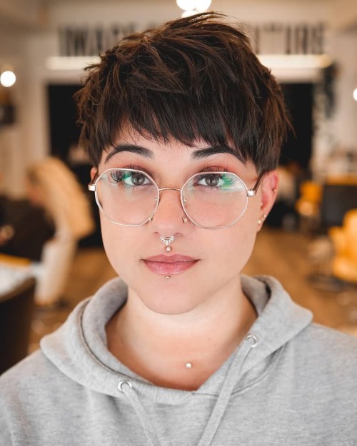 Bowl Cut Pixie with Tousled Texture