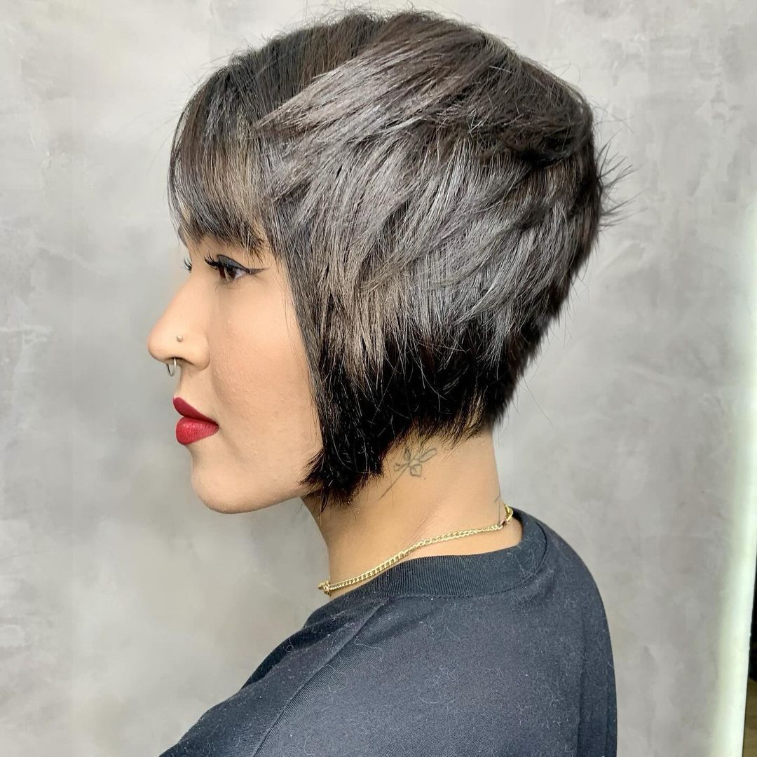 Edgy Razor Cut Long Pixie