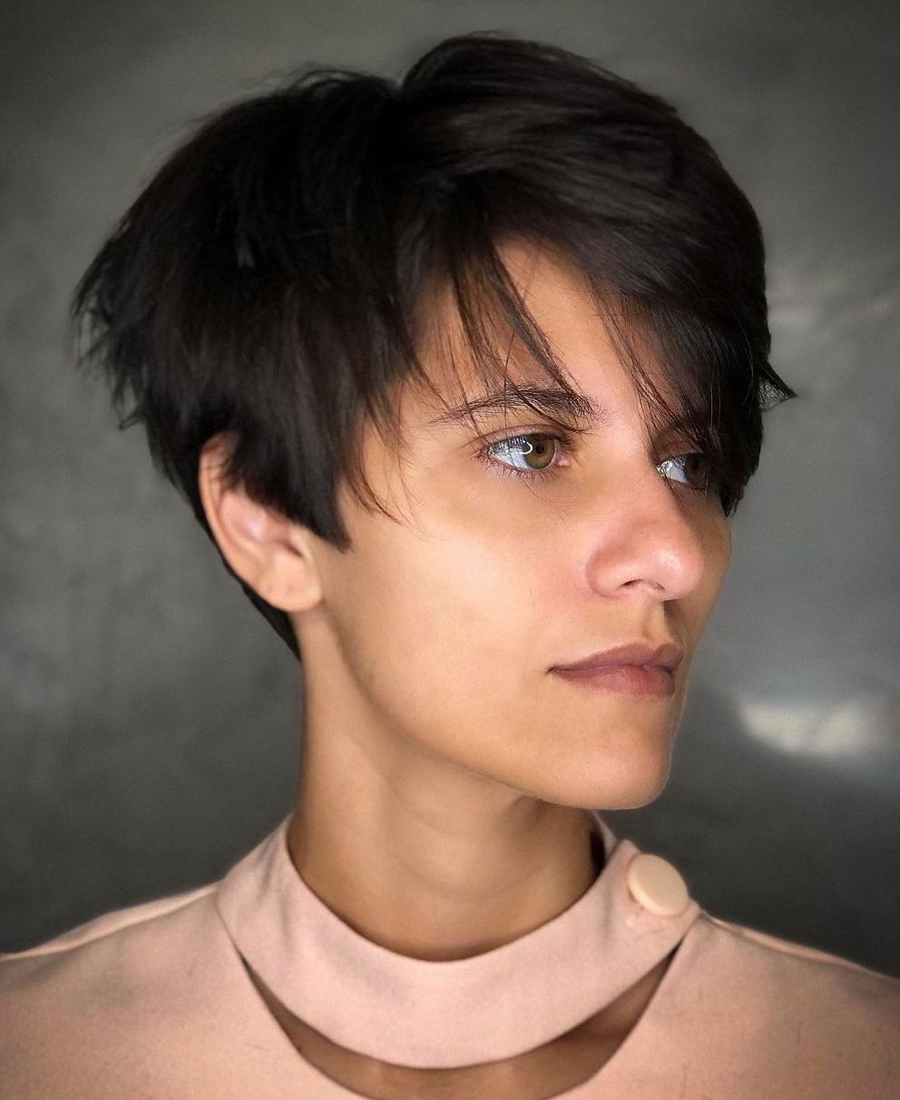 Long Pixie for Straight Brown Hair