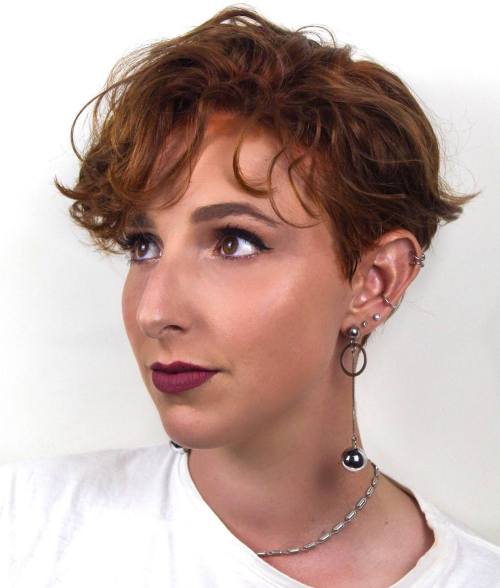 Messy Long Pixie for Naturally Wavy Hair