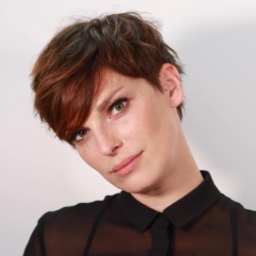 Red Brown Pixie Bob with Swoopy Bangs