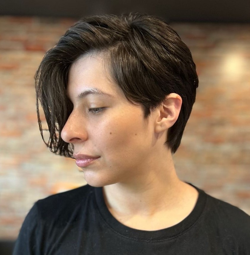 Short Asymmetrical Pixie Haircut