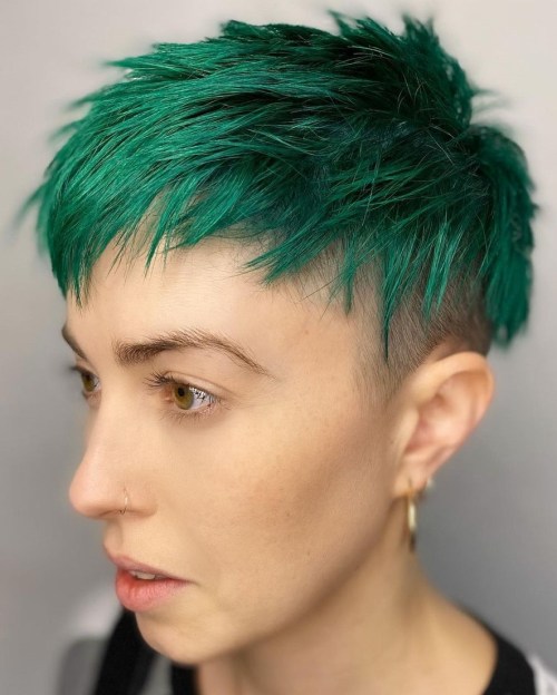 Short Choppy Pixie with Disconnected Undercut