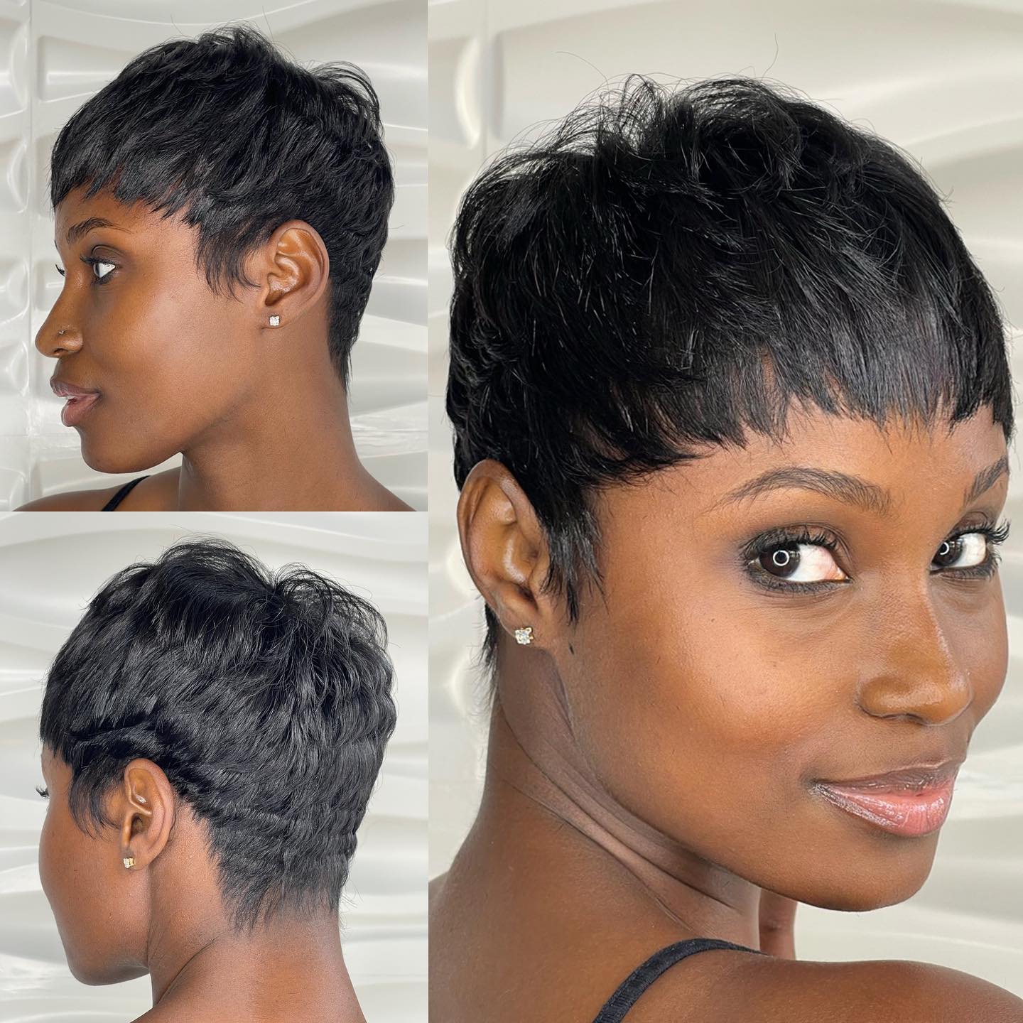 Short Pixie with Bangs for Black Women