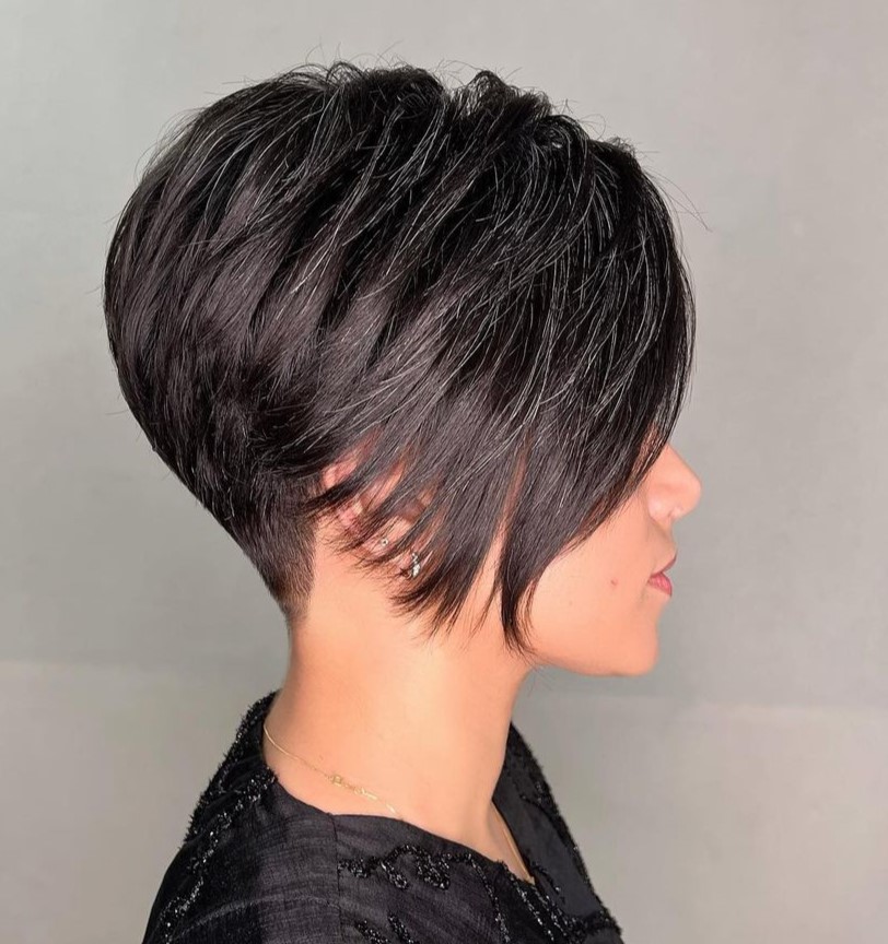 Smooth A Line Pixie with Gradual Layers