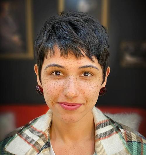 Textured Pixie with Short Bangs