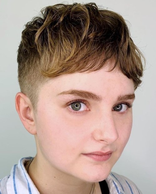 Wavy Hair Pixie with Tight Sides