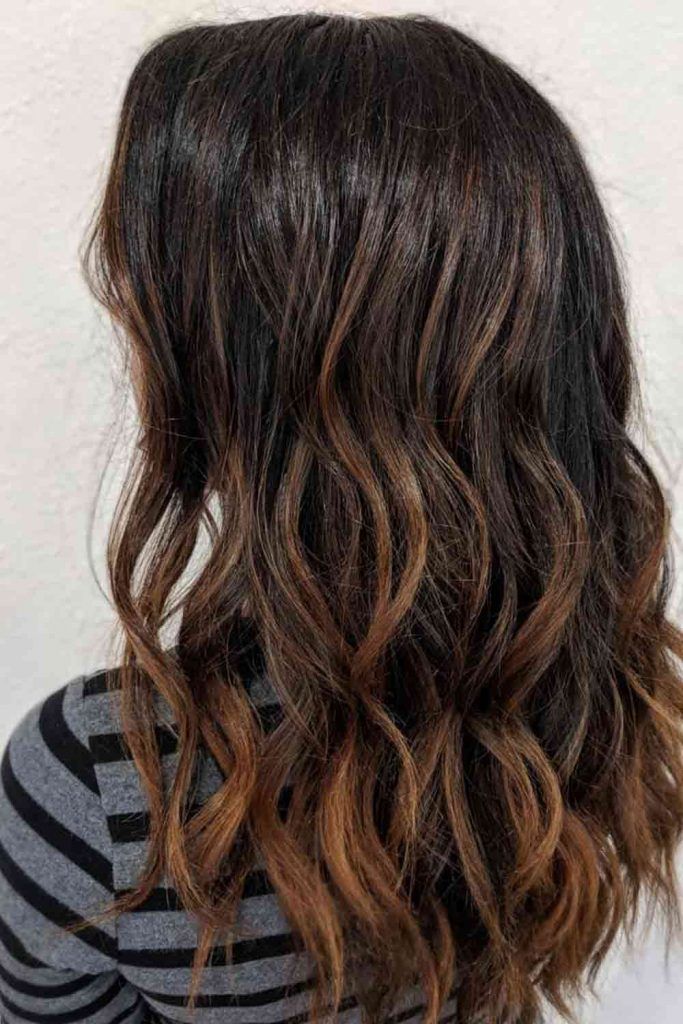 Black With Auburn Ombre Hair