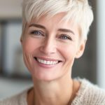 buttery-blond-pixie-haircut-on-smiling-woman-over