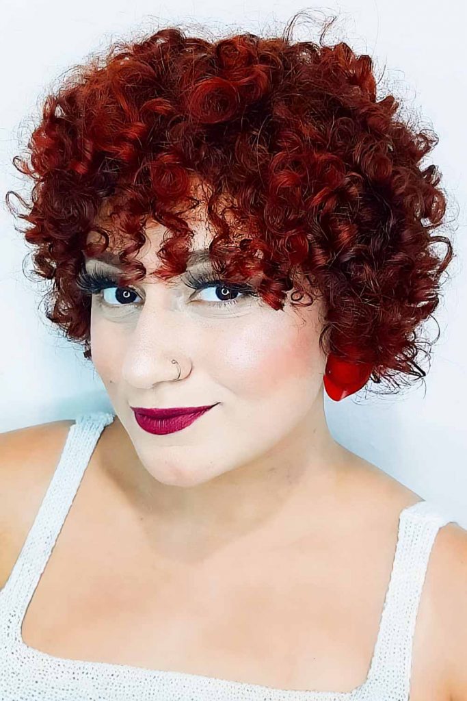 Cherry Short Curly Hair #shortcurlyhairstyles #shortcurlyhair #curlyhairstyles